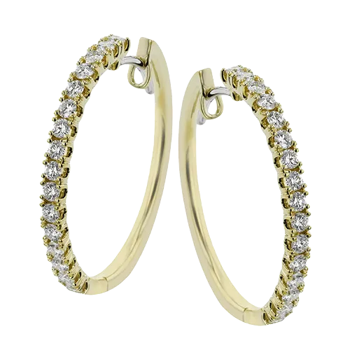 International Diamond Center Simon G le4648 Hoop Earrings in 18K Gold with Diamonds Earrings International Diamond Center Simon G le4648 Hoop Earrings in 18K Gold with Diamonds Earrings