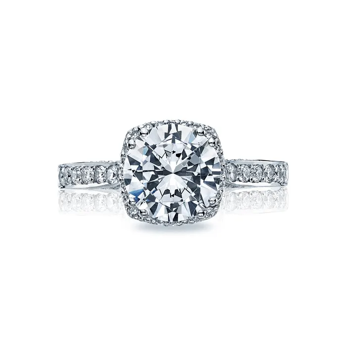 International Diamond Center Tacori 18k White Gold Dantela Round Diamond Engagement Ring Setting 037 CTW Rings International Diamond Center Tacori 18k White Gold Dantela Round Diamond Engagement Ring Setting 037 CTW Rings
