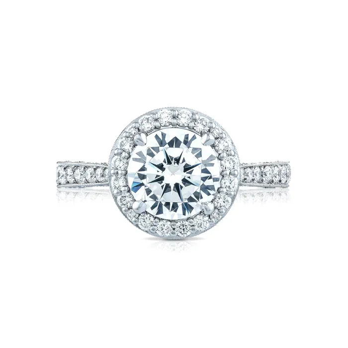 International Diamond Center Tacori Platinum RoyalT Round Diamond Engagement Ring Setting 098 CTW Rings International Diamond Center Tacori Platinum RoyalT Round Diamond Engagement Ring Setting 098 CTW Rings