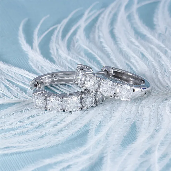 Luxus Moissanite Rings Jewelry Earrings 10k White Gold Moissanite Hoop Earrings 15ctw Luxus Moissanite Rings Jewelry Earrings 10k White Gold Moissanite Hoop Earrings 15ctw