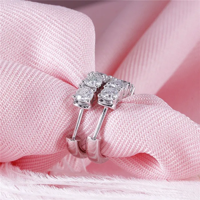 Luxus Moissanite Rings Jewelry Earrings 10k White Gold Moissanite Hoop Earrings 15ctw Luxus Moissanite Rings Jewelry Earrings 10k White Gold Moissanite Hoop Earrings 15ctw