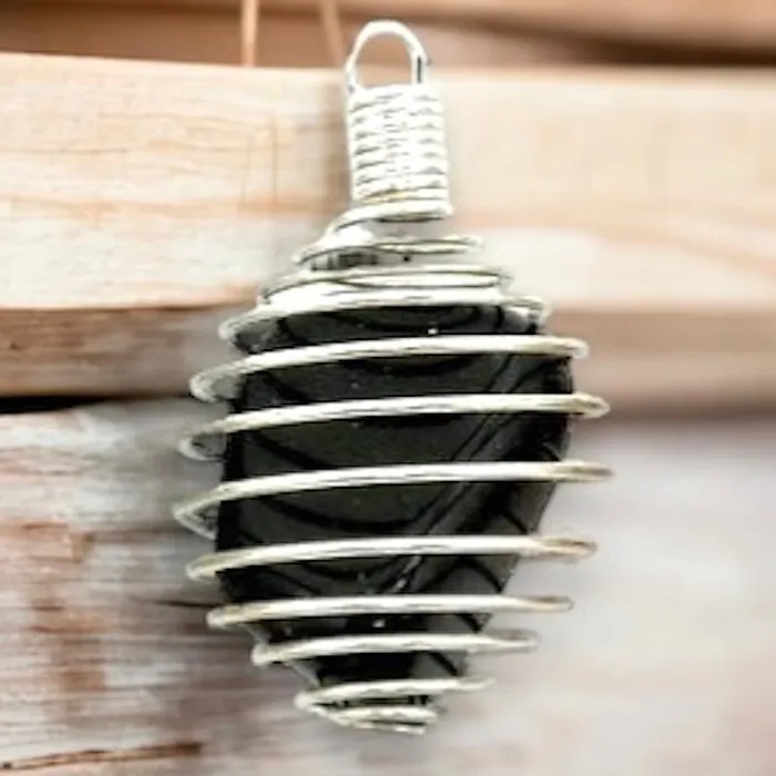 Magic Crystals Necklaces Black Agate Pendant Necklace