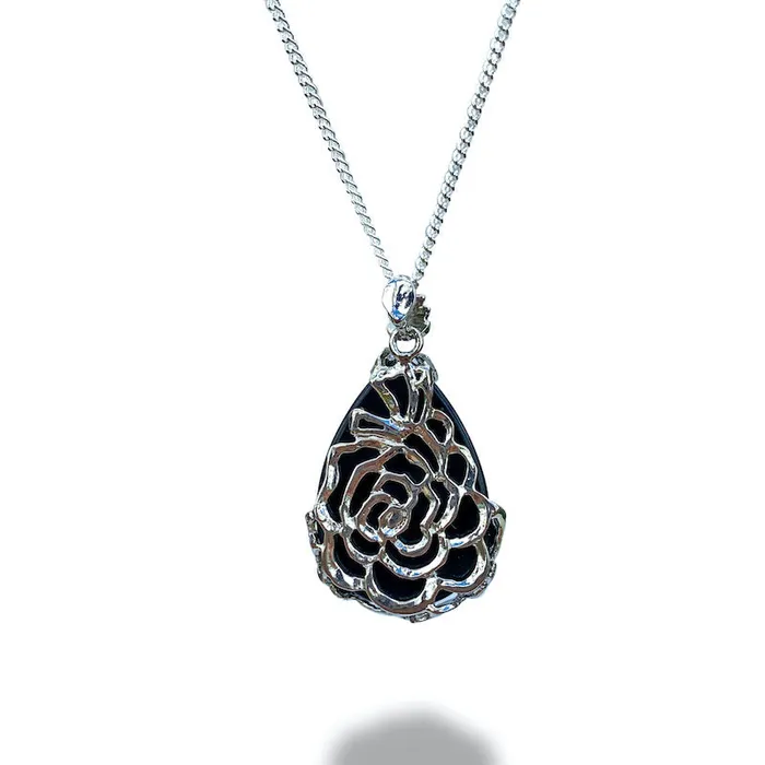 Magic Crystals Necklaces Black Agate Pendant Necklace