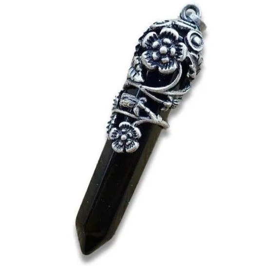Magic Crystals Necklaces Black Agate Pendant Necklace