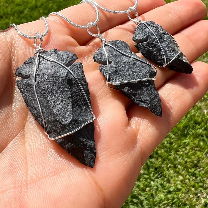 Magic Crystals Necklaces Black Agate Pendant Necklace