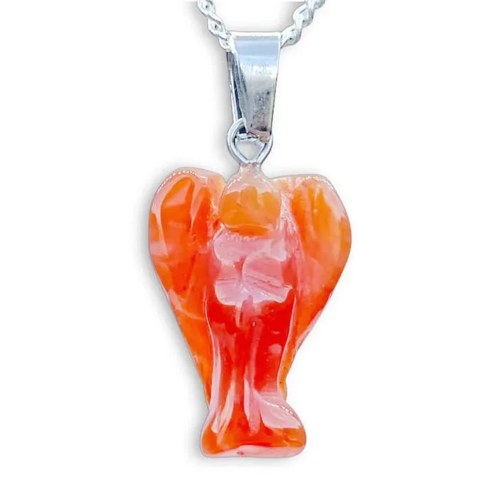 Magic Crystals Necklaces Crystal Guardian Angel Pendant Necklace