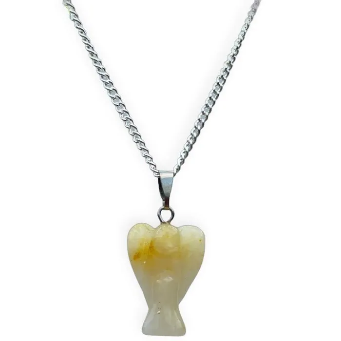 Magic Crystals Necklaces Crystal Guardian Angel Pendant Necklace