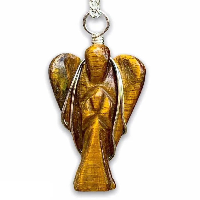 Magic Crystals Necklaces Crystal Guardian Angel Pendant Necklace