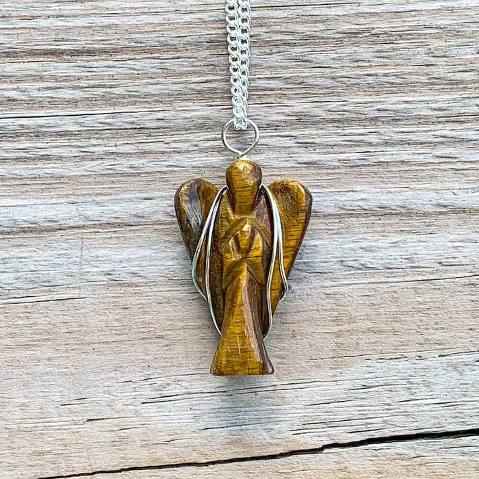 Magic Crystals Necklaces Crystal Guardian Angel Pendant Necklace