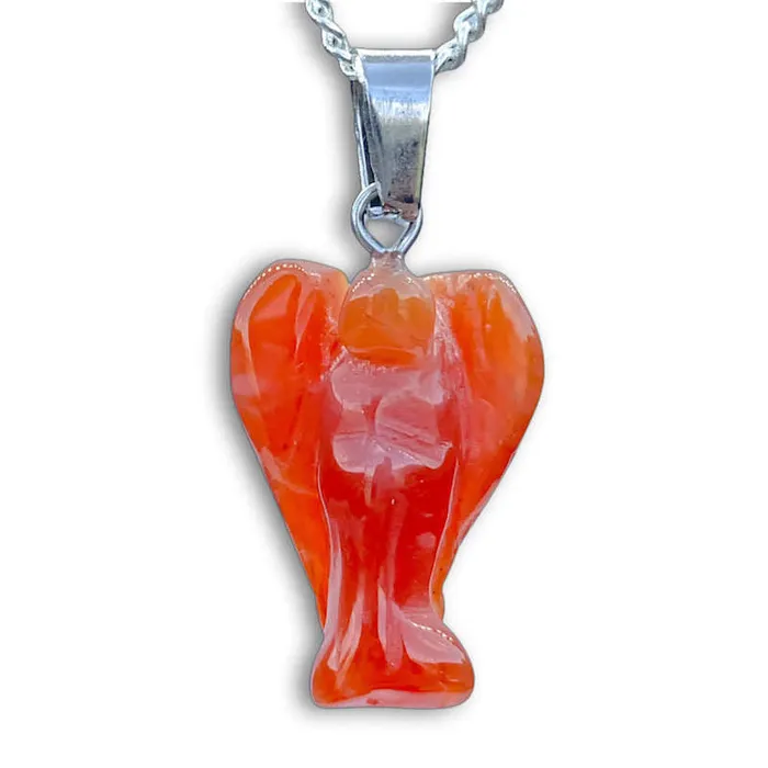 Magic Crystals Necklaces Crystal Guardian Angel Pendant Necklace
