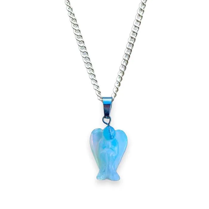 Magic Crystals Necklaces Crystal Guardian Angel Pendant Necklace