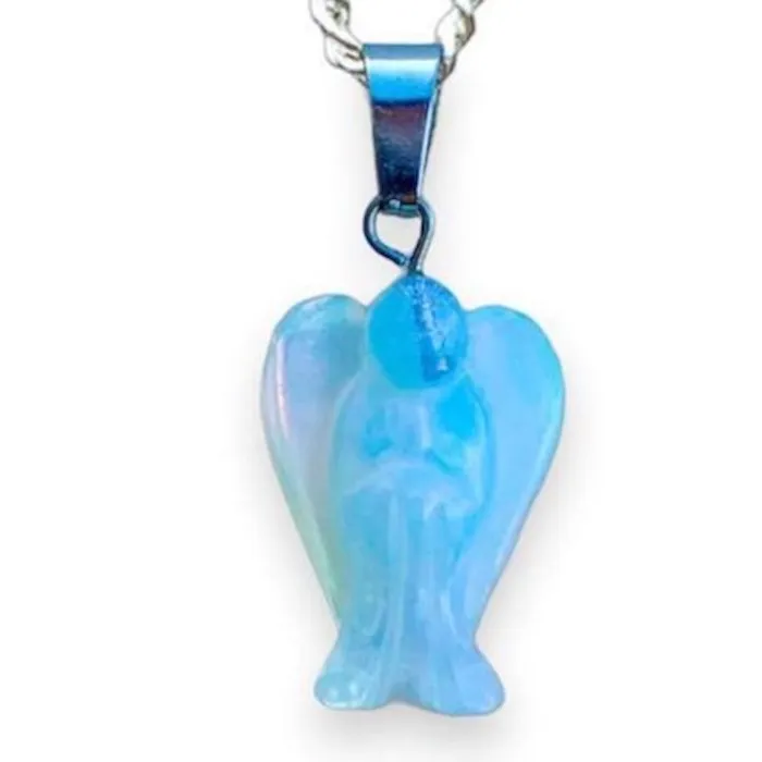 Magic Crystals Necklaces Crystal Guardian Angel Pendant Necklace