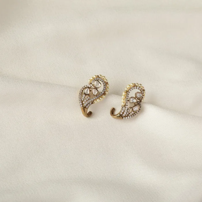 Mango Moissanite Silver Huggie Earrings SILVER Earrings