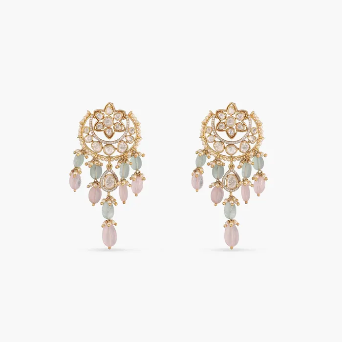Mehnoor Moissanite Silver Drop Earrings SILVER Earrings