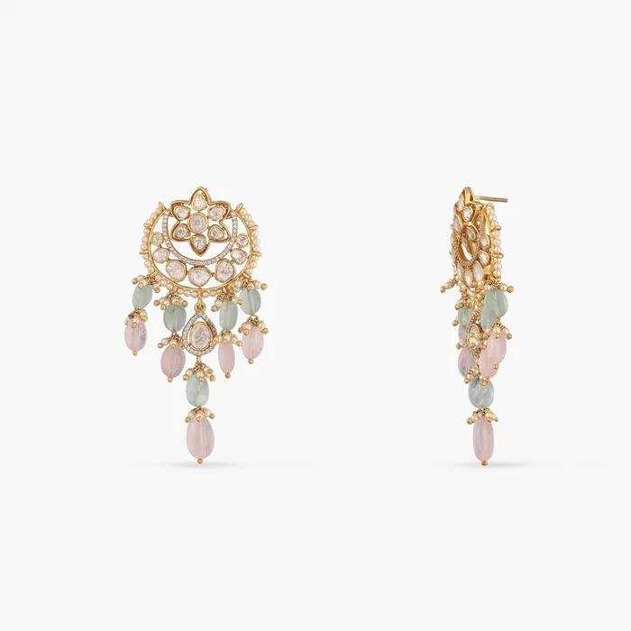 Mehnoor Moissanite Silver Drop Earrings SILVER Earrings
