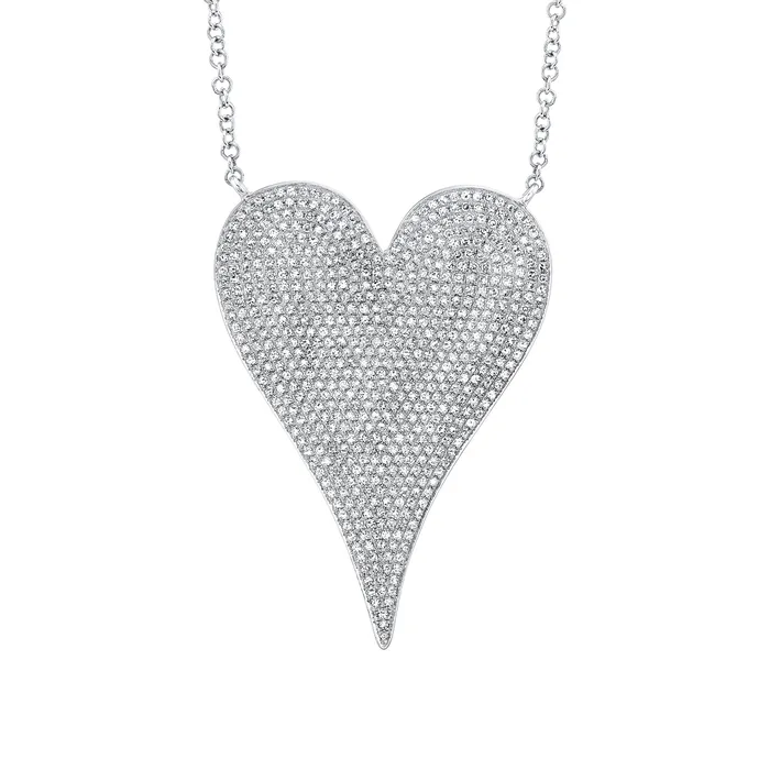 Necklaces Jumbo Pave Heart Necklace SG Fine