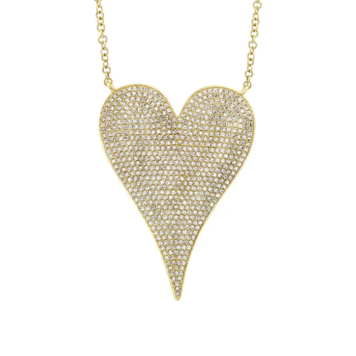 Necklaces Jumbo Pave Heart Necklace SG Fine