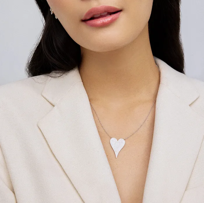 Necklaces Jumbo Pave Heart Necklace SG Fine