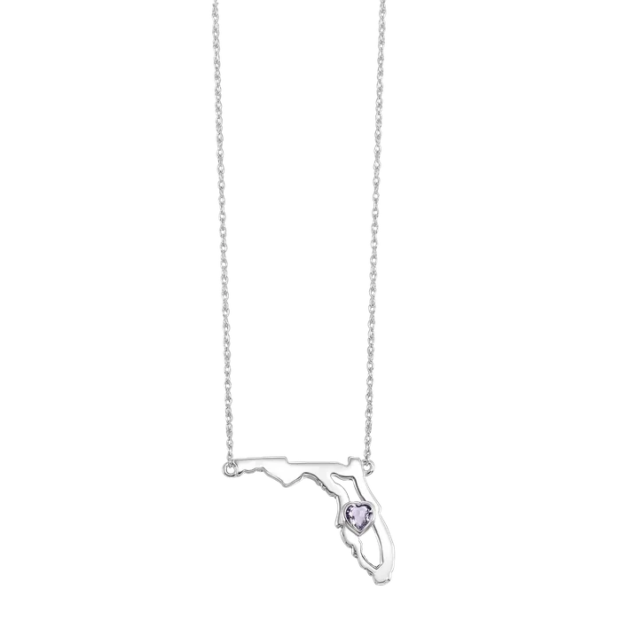 Necklaces Shop IDC estore 14K Amethyst Heart in Florida Necklace