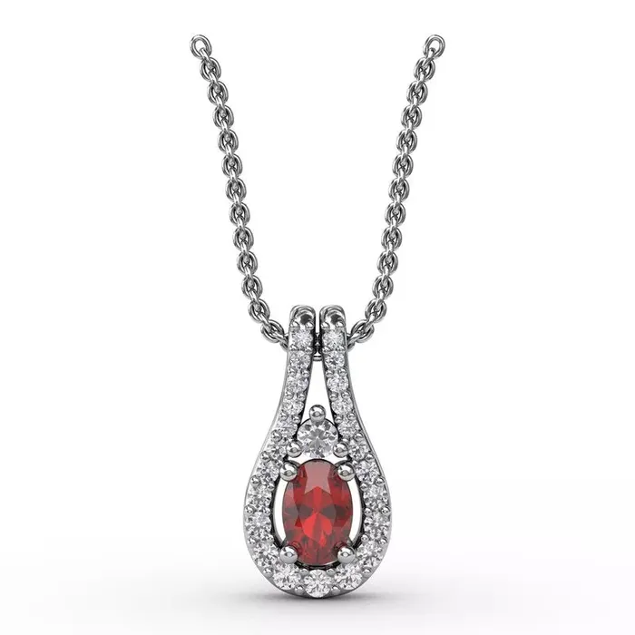 Necklaces Shop IDC estore Fana Halo Teardrop Ruby and Diamond Split Pendant Necklaces Shop IDC estore Fana Halo Teardrop Ruby and Diamond Split Pendant
