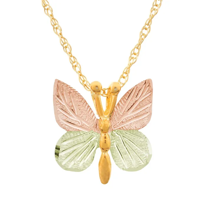 Necklaces TR Jewelry Concepts Black Hills Gold Butterfly Necklace