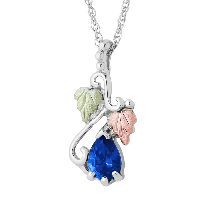 Necklaces TR Jewelry Concepts Landstroms Black Hills Gold Silver September Pear Shaped Birthstone Pendant Necklaces TR Jewelry Concepts Landstroms Black Hills Gold Silver September Pear Shaped Birthstone Pendant