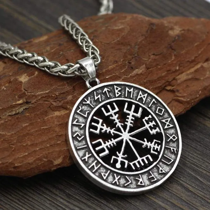 Necklaces Valhalla Vikings Viking Necklace Vegvisir Runes