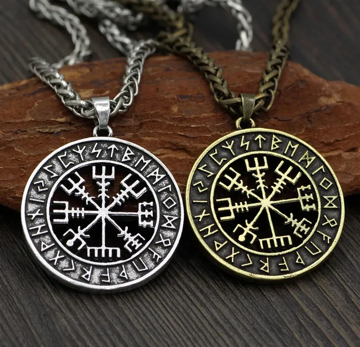 Necklaces Valhalla Vikings Viking Necklace Vegvisir Runes