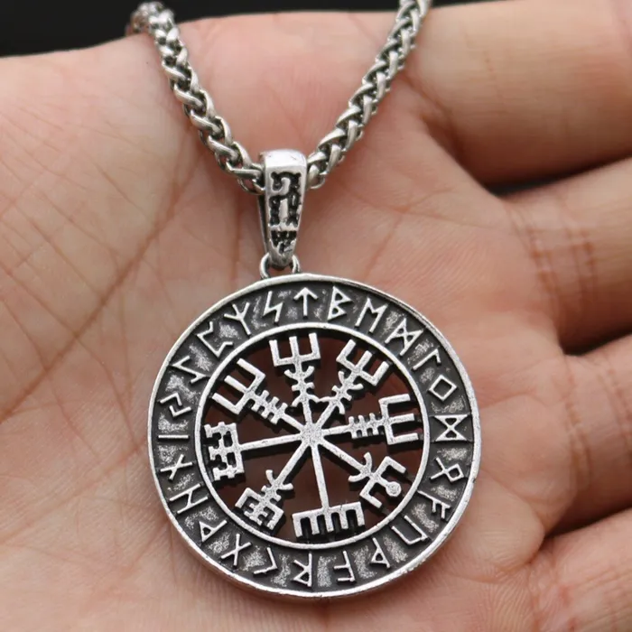 Necklaces Valhalla Vikings Viking Necklace Vegvisir Runes