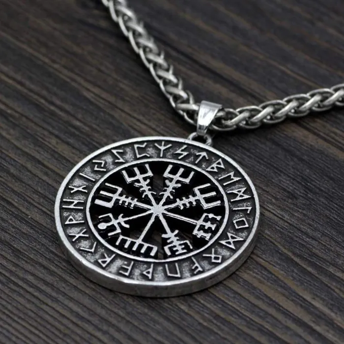 Necklaces Valhalla Vikings Viking Necklace Vegvisir Runes