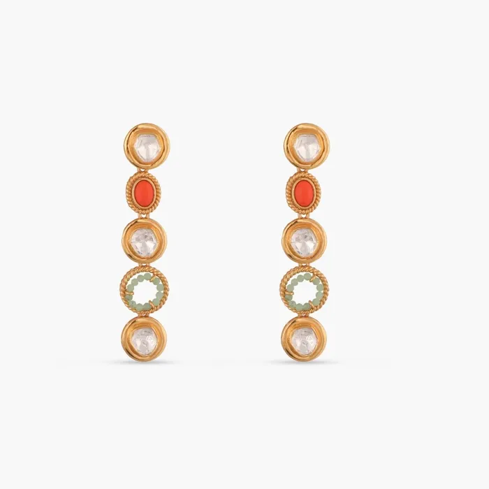 Oceanic Weaver Gem Cascade Silver Drop Earrings SILVER Earrings