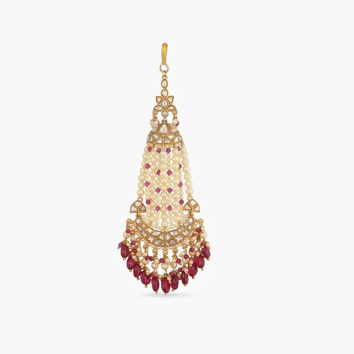 Pearl Classic Silver Jhoomar Maang Tikka SILVER Rings