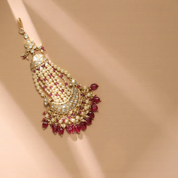 Pearl Classic Silver Jhoomar Maang Tikka SILVER Rings