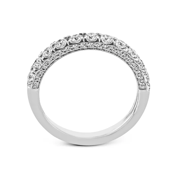 PreStyled Sets International Diamond Center Simon G Wedding Band in 18k Gold with Diamonds