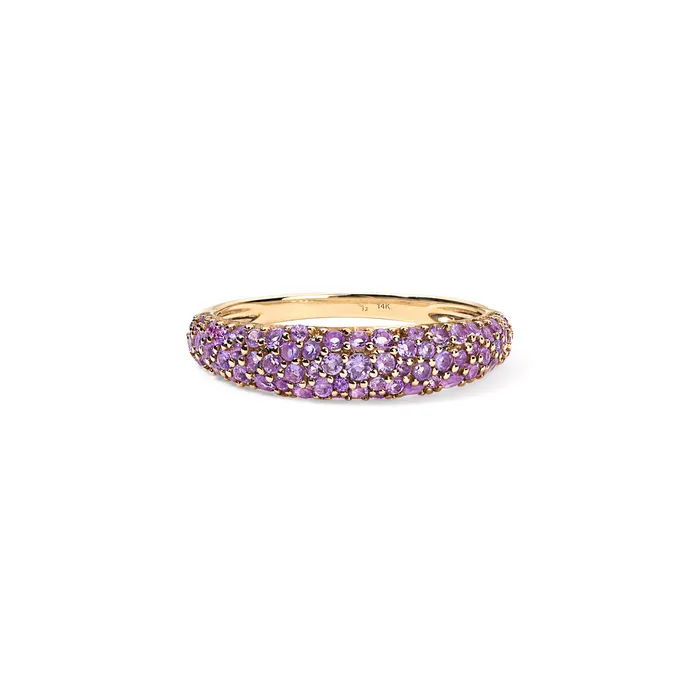 Purple Amethyst Pave Stack Ring SG Fine Rings