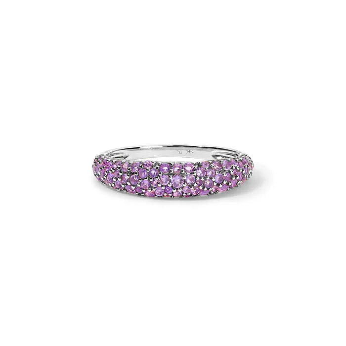 Purple Amethyst Pave Stack Ring SG Fine Rings