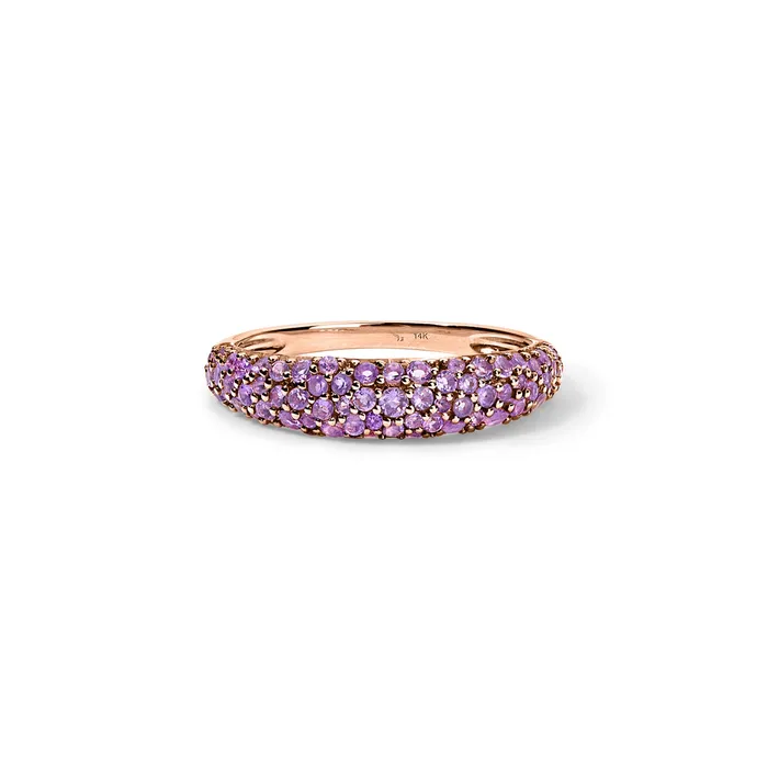 Purple Amethyst Pave Stack Ring SG Fine Rings