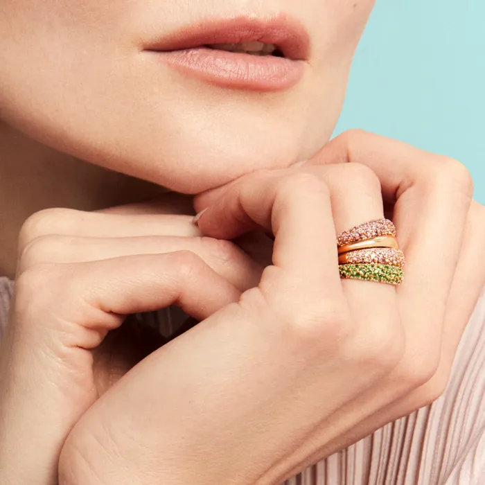 Purple Amethyst Pave Stack Ring SG Fine Rings