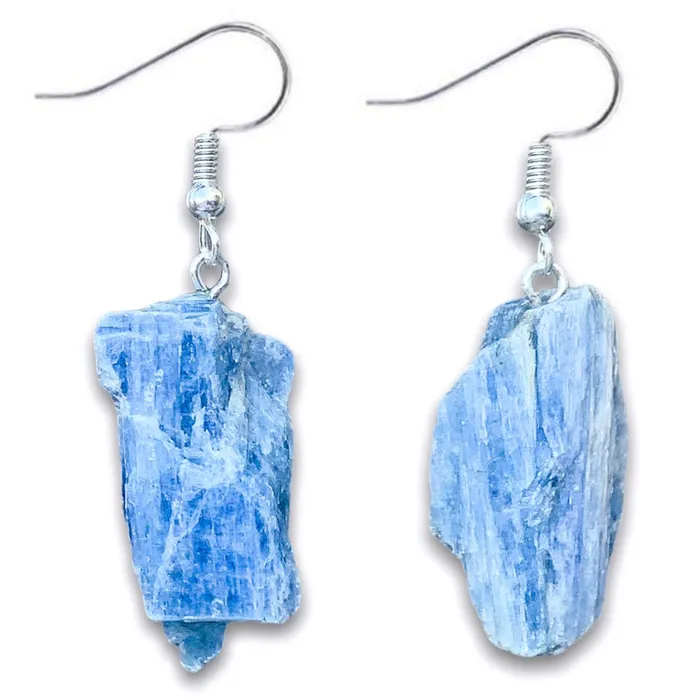 Raw Blue Kyanite Earrings Magic Crystals Earrings