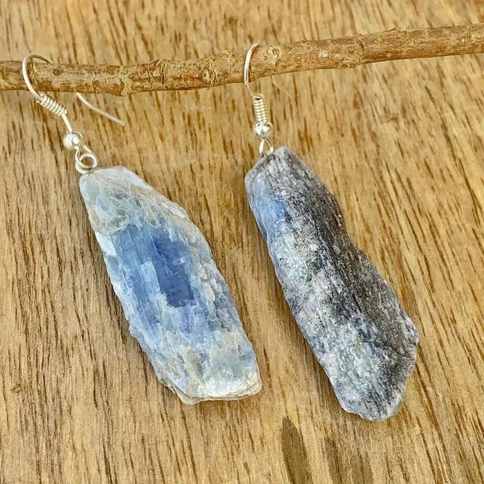 Raw Blue Kyanite Earrings Magic Crystals Earrings