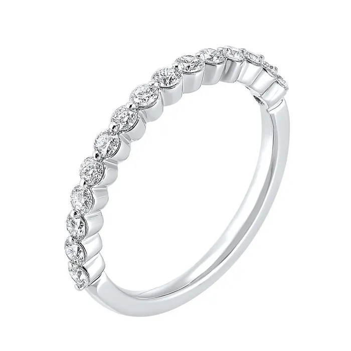Rings 14K White Gold Prong Diamond Band 1CT International Diamond Center Rings 14K White Gold Prong Diamond Band 1CT International Diamond Center