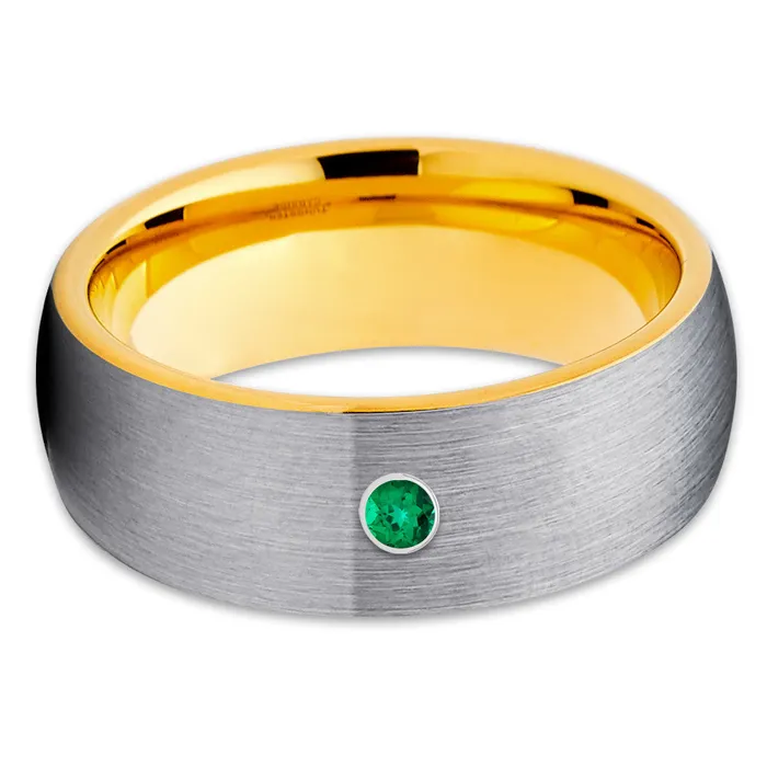 Rings Clean Casting Jewelry Emerald Wedding Ring Tungsten Wedding Ring Mans Wedding Ring Wedding Band