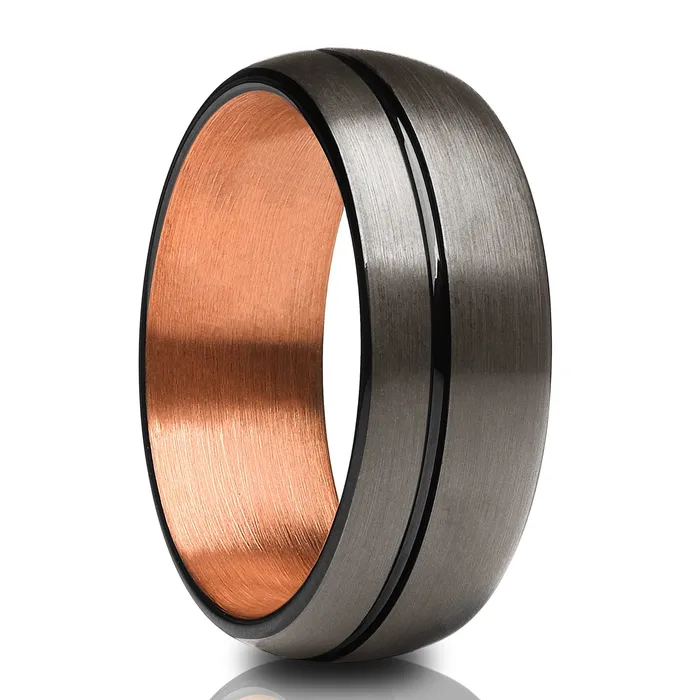 Rings Clean Casting Jewelry Gunmetal Wedding Band Rose Gold Ring Rose Gold Wedding Ring Gunmetal