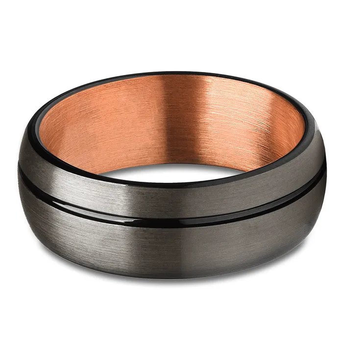 Rings Clean Casting Jewelry Gunmetal Wedding Band Rose Gold Ring Rose Gold Wedding Ring Gunmetal