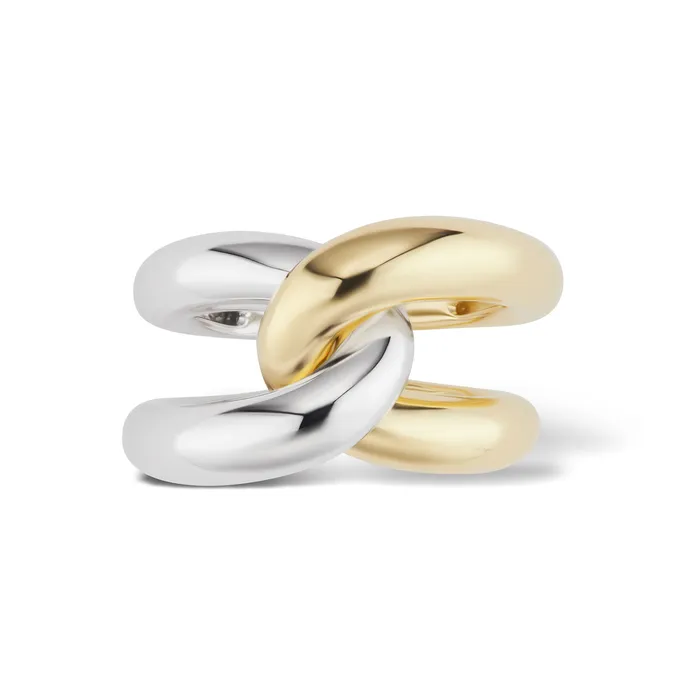 Rings Gold Intertwin Ring Gemella Jewels
