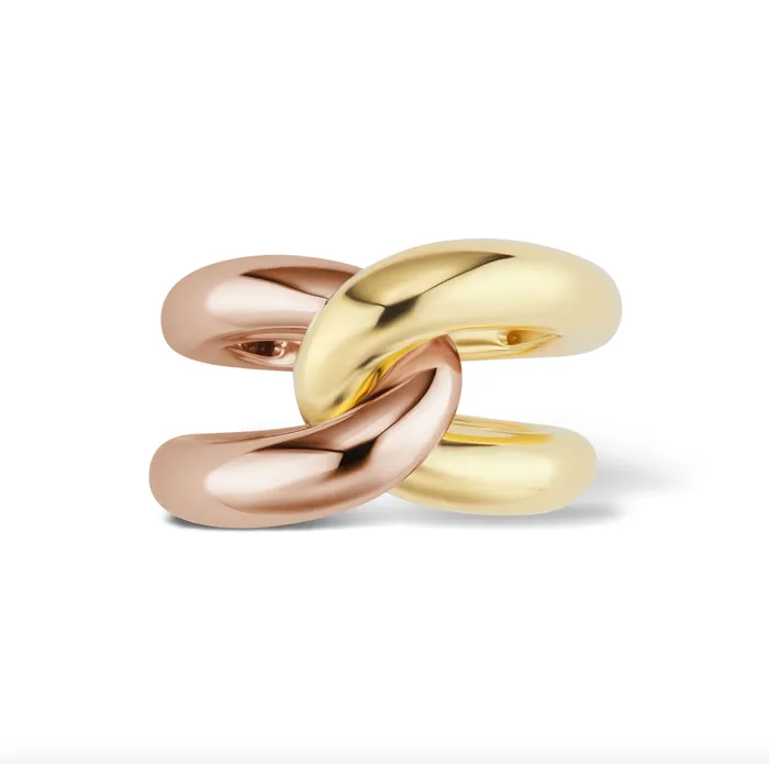 Rings Gold Intertwin Ring Gemella Jewels