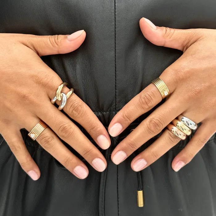 Rings Gold Intertwin Ring Gemella Jewels