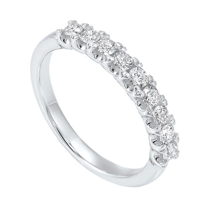 Rings International Diamond Center 14K White Gold Prong Diamond Band 14CT