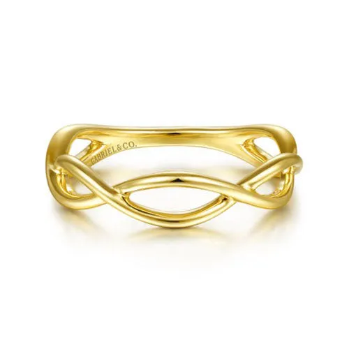 Rings International Diamond Center Gabriel Co 14K Yellow Gold Plain Twisted Stackable Ring Rings International Diamond Center Gabriel Co 14K Yellow Gold Plain Twisted Stackable Ring