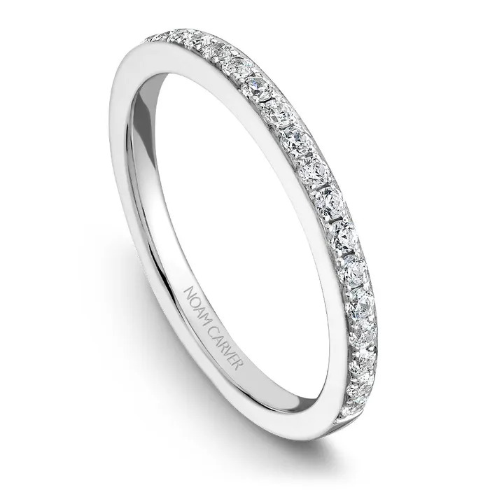 Rings International Diamond Center Noam Carver White Gold Channel Set Diamond Engagement Ring Setting with Halo 055 CTW